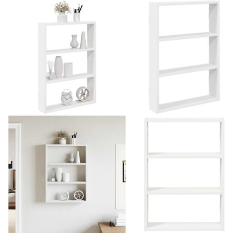 Scaffale a Parete Bianco 43x9x60 cm in Legno Multistrato - Scaffale in legno - Scaffale a parete