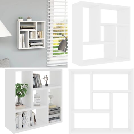 Scaffale a Parete Bianco 45,1x16x45,1 cm in Legno Multistrato - Scaffale in legno - Scaffale moderno