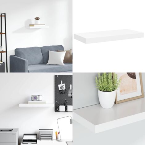 Scaffale a Parete Bianco 50x23x3,8 cm in MDF - Scaffale a parete - Supporto espositivo