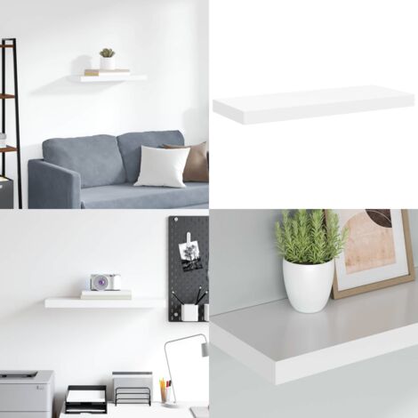 Scaffale a Parete Bianco 60x23,5x3,8 cm in MDF - Scaffale a parete - Supporto a parete