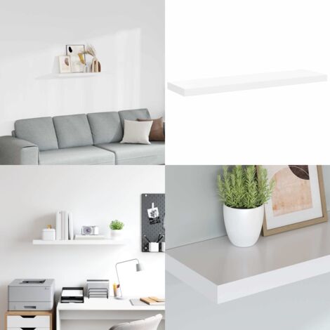 Scaffale a Parete Bianco 90x23,5x3,8 cm in MDF - Scaffale a parete - Supporto a parete