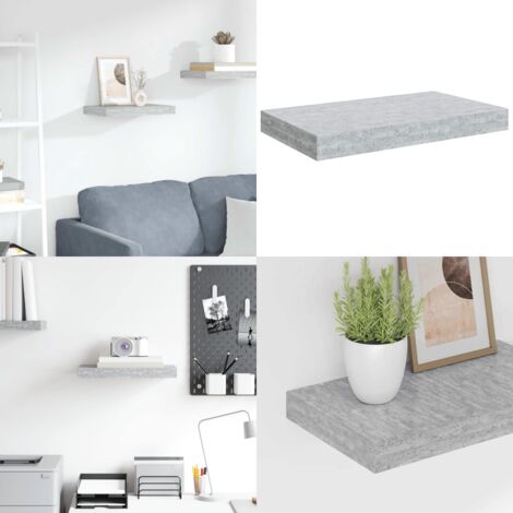 Scaffale a Parete Grigio Cemento 40x23x3,8 cm in MDF - Scaffale a parete - Supporto a parete
