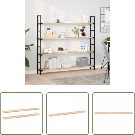 Scaffale a parete -  Mensole da Parete 2 pz 160x20x2 cm Legno Acacia Non Trattato