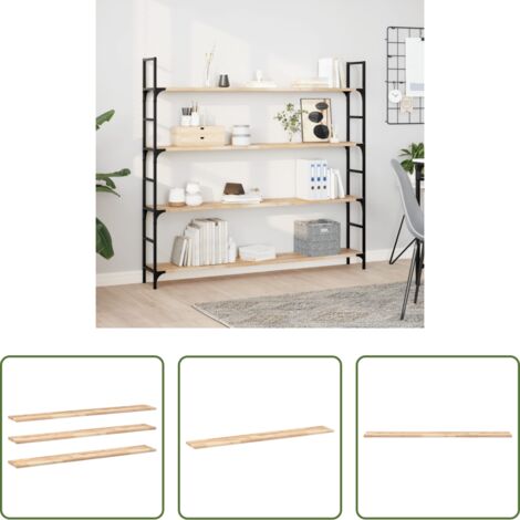 Scaffale a parete -  Mensole da Parete 3 pz 160x20x2 cm Legno Acacia Non Trattato