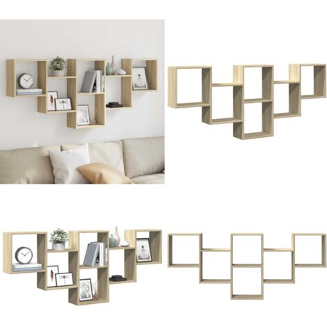 Scaffale a Parete Rovere Sonoma 159x18x66 cm in Truciolato - Scaffale in truciolato - Scaffale in legno