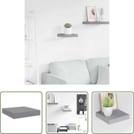 Scaffale a parete -  Scaffale a Parete Grigio 23x23,5x3,8 cm in MDF