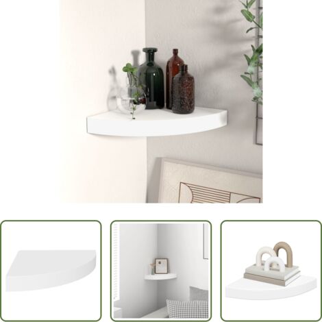 Scaffale a parete -  Scaffale Angolare a Parete Bianco 25x25x3,8 cm in MDF