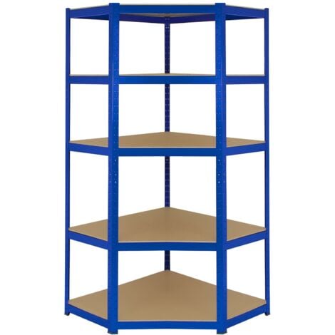 Scaffale Ad Angolo T-Rax In Acciaio Senza Bulloni Blu 90cm x 45cm x 180cm