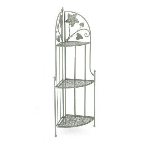 Scaffale Angolare 49x33x126 cm Harriet in Acciaio Salvia