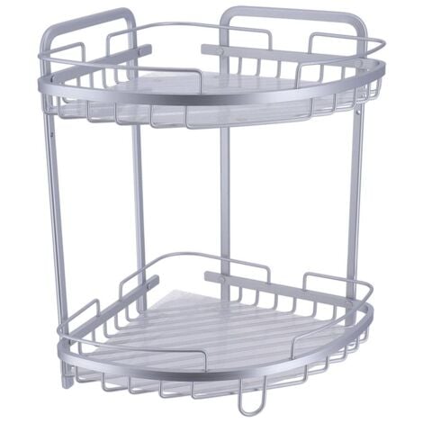 ALLUMINIO SCAFFALE AD angolo Adesivo Organizzatore doccia Scaffali da bagno  EUR 14,18 - PicClick IT