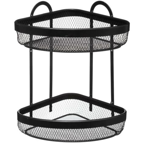 Scaffale angolare a 2 livelli mayaj nero - 5five