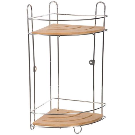 Scaffale angolare a 2 livelli venterra bamboo - 5five
