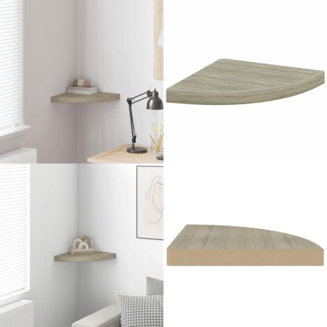 Scaffale Angolare a Parete Rovere 35x35x3,8 cm in MDF - Scaffale a Parete - Scaffale in MDF