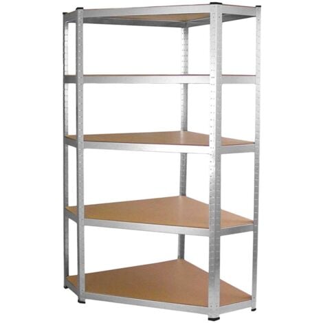 SCAFFALE ANGOLARE IN METALLO GC9040 MDF 175KG