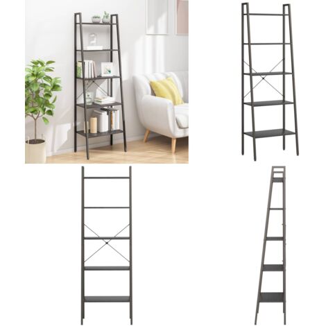 Scaffale Autoportante con 5 Ripiani Nero 56x35x174 cm - Scaffale in acciaio - Scaffale con 5 ripiani