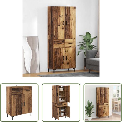 Scaffale autoportante - Credenza Legno vecchio 69,5 x 34 x 180 cm Legno multistrato