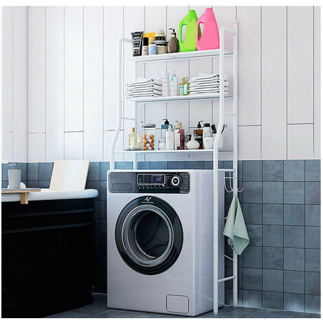 Wooden Washing Machine Top Organizer Shelf 150x68x21cm Bathroom