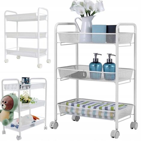 Scaffale bianco con ruote CY-0204 (1) GABB