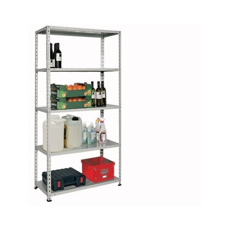 SCAFFALE BRIXO GENIUS 5 Piani in Acciaio zincato - L90xP40xH180 cm