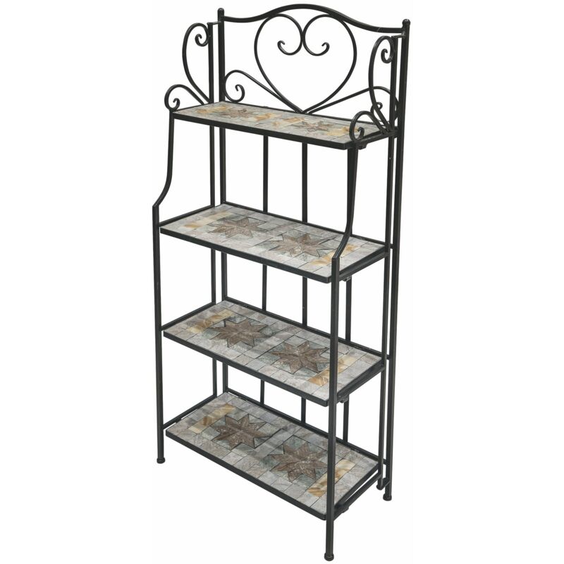 Scaffale chiudibile da esterno in ferro battuto