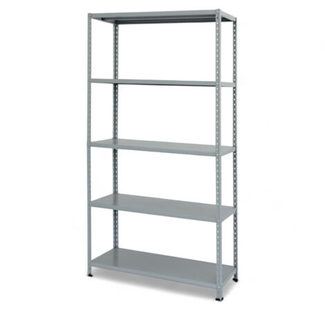 Scaffale componibile in acciaio verniciato 100x40 cm con 5 ripiani rinforzati portata max 65 kg ideale per garage e cantine