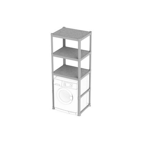 SCAFFALE COPRILAVATRICE SABBIA 3 PIANI CM 60X75X184