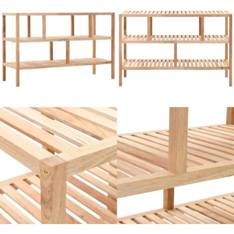 Scaffale da Bagno in Legno Massello di Noce 100x40x65 cm - Scaffale in noce - Scaffale portaoggetti