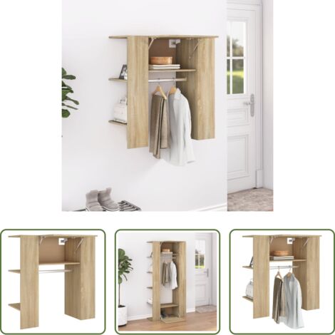 Scaffale da corridoio -  Scaffale Ingresso Rovere Sonoma 97,5x37x99 cm Legno Multistrato