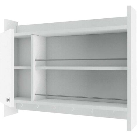 Scaffale da cucina a parete sospeso bianco L85 cm - KNERR