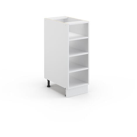 Scaffale da cucina Fame-Line, Bianco, 30 cm senza piano di lavoro, Vicco