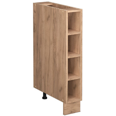 Scaffale da cucina Fame-Line, Rovere dorato, 15 cm senza piano di lavoro, Vicco