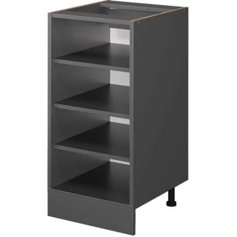 Scaffale da cucina R-Line, Antracite, 40 cm senza piano di lavoro, Vicco