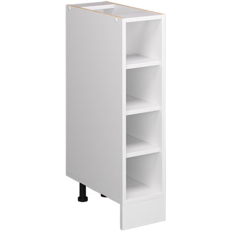 Scaffale da cucina R-Line, Bianco, 20 cm senza piano di lavoro, Vicco