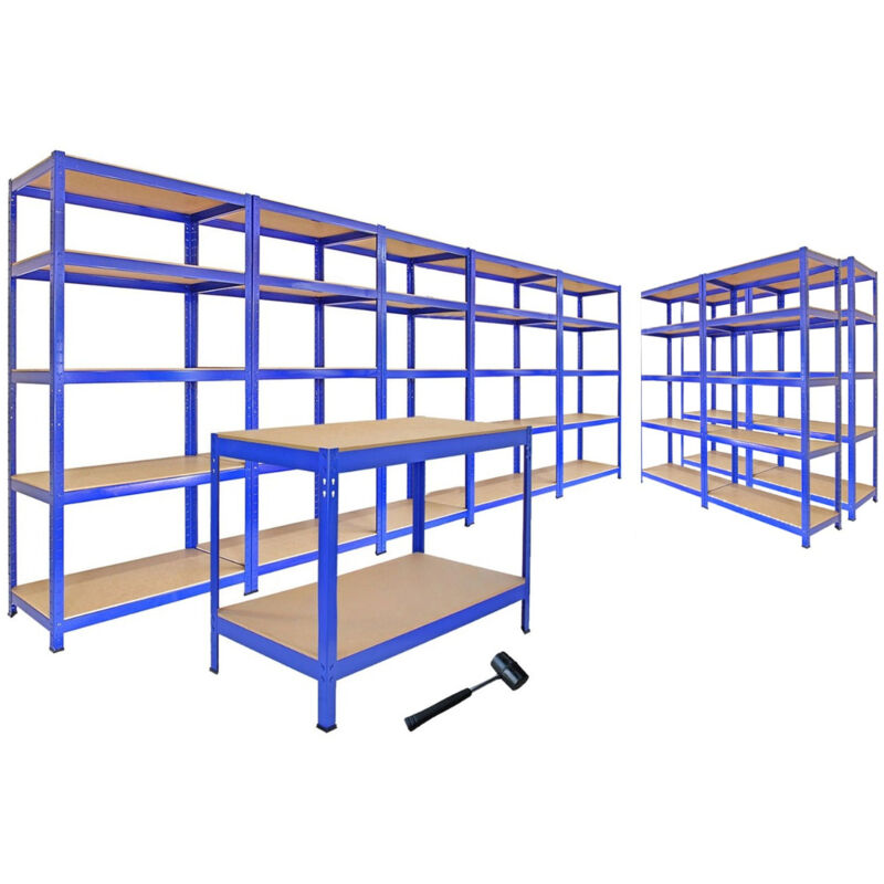 Monster Shop - Racking Shelving Unit Boltless 5 Tier Garage Shelves Storage