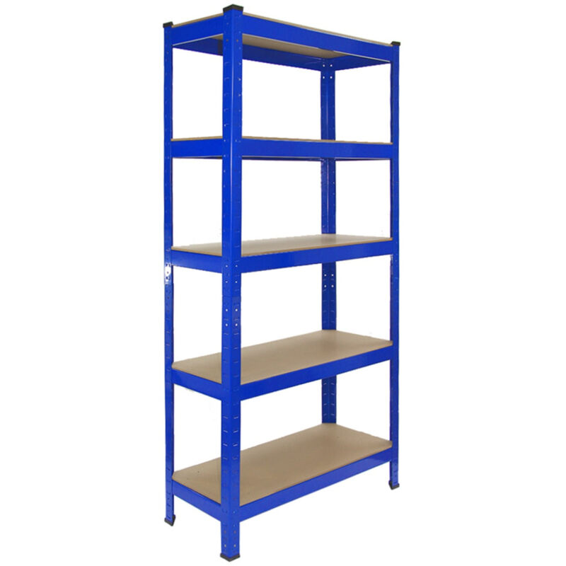 Garage Racking Bundle - Space Saver - Boltless 5Tier Garage Shelves Shelving Racking Organiser Blue