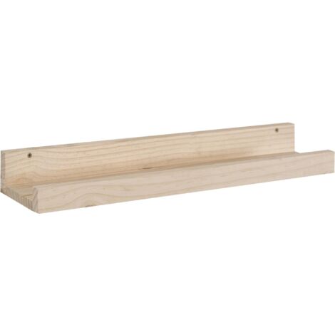 Scaffale da parete in Pino massiccio - L60 x H7 cm