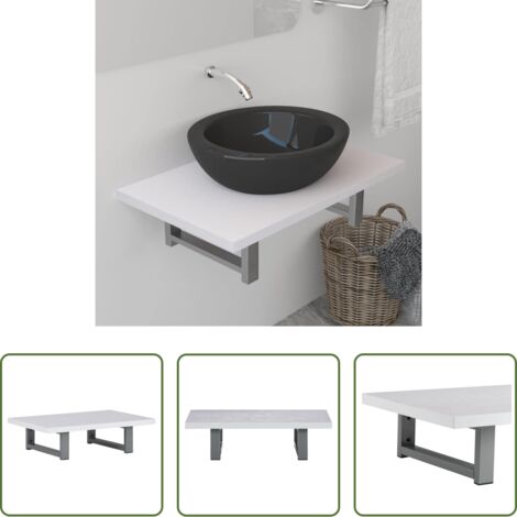 Scaffale da parete -  Mobile da Bagno Bianco 60x40x16,3 cm