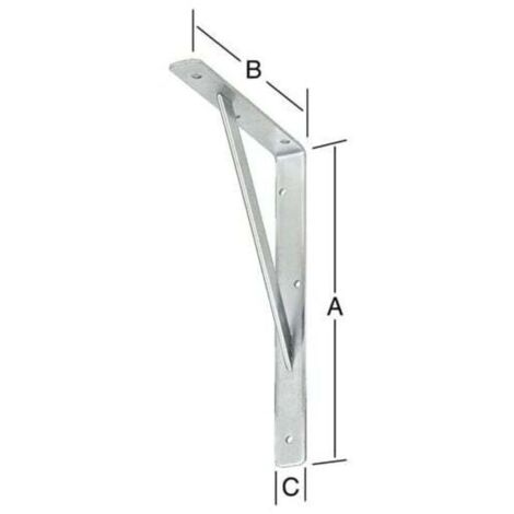 Scaffale da parete per corridoio – 400 x 250 x 25 mm, spessore 4 mm, colore bianco puro, carico massimo 250 kg, supporto robusto per ripiani compatti