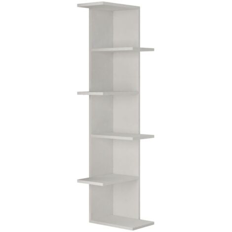 Scaffale d'angolo 6 ripiani bianco H141 cm - Saso