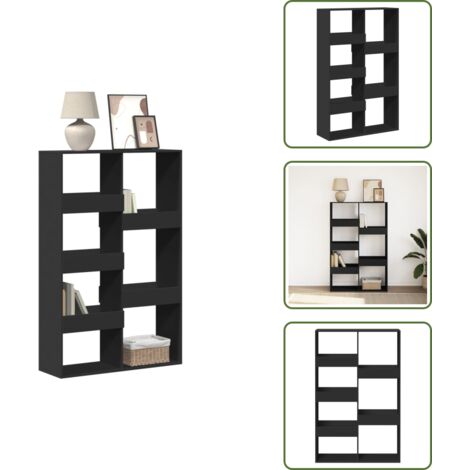 Scaffale decorativo - vidaXL Libreria Nera 100x33x155,5 cm in Legno Multistrato - Scaffale per oggetti