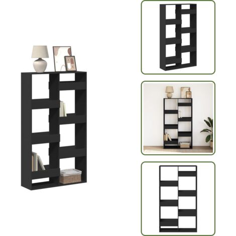 Scaffale decorativo - vidaXL Libreria Nera 100x33x175 cm in Legno Multistrato - Scaffale per oggetti