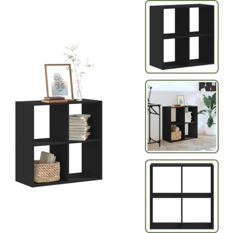 Scaffale decorativo - vidaXL Libreria Nera 68,5x32x68,5 cm in Legno Multistrato - Libreria per collezioni