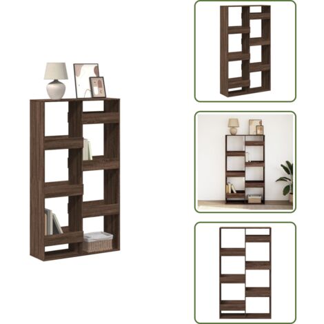 Scaffale decorativo - vidaXL Libreria Rovere Marrone 100x33x175 cm in Legno Multistrato - Scaffale per oggetti