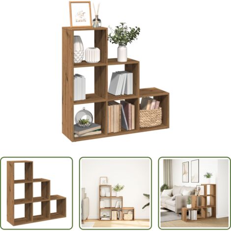 Scaffale divisoria -  Libreria Divisorio 3Piani Rovere Artigianale 99x29x99Truciolato
