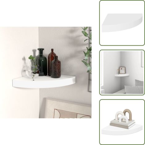 Scaffale espositivo - vidaXL Scaffale Angolare a Parete Bianco 25x25x3,8 cm in MDF - Scaffale per libri