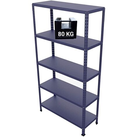 Scaffale Ettore Bulloni Grima in Acciaio Color Blu L 100 X P 40 X H 187 Cm