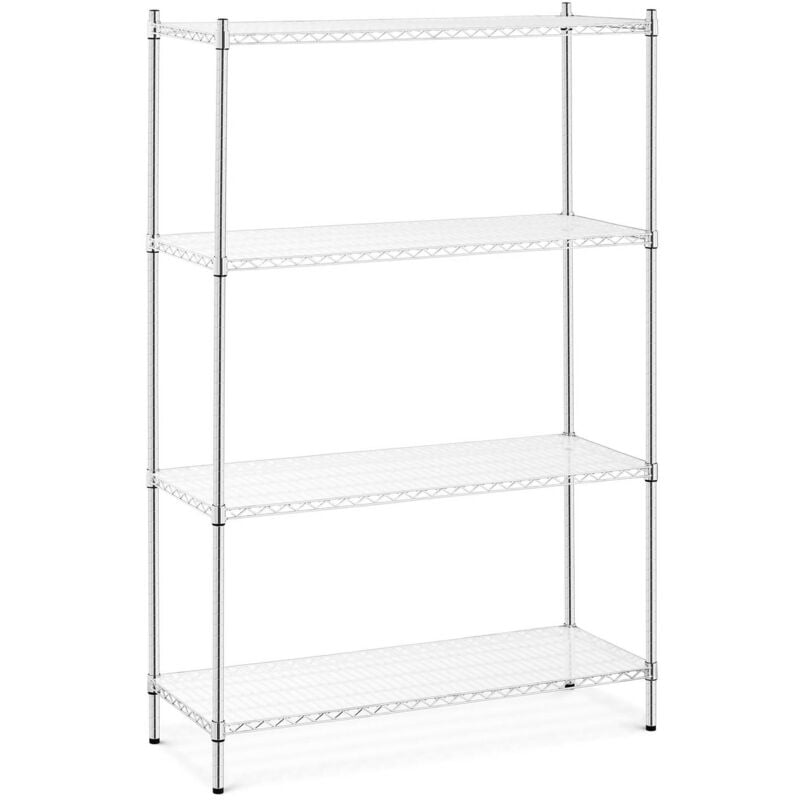 Royal Catering - Scaffale Filo Metallico 1000 kg Scaffalatura con Tappetini 120 x 45 x 180 cm