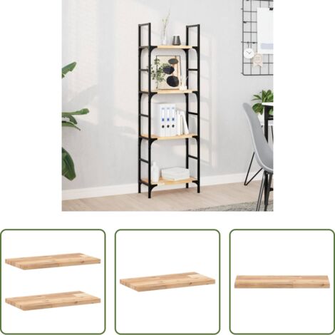 Scaffale galleggiante -  Mensole da Parete 2 pz 60x20x2 cm Legno Acacia Non Trattato