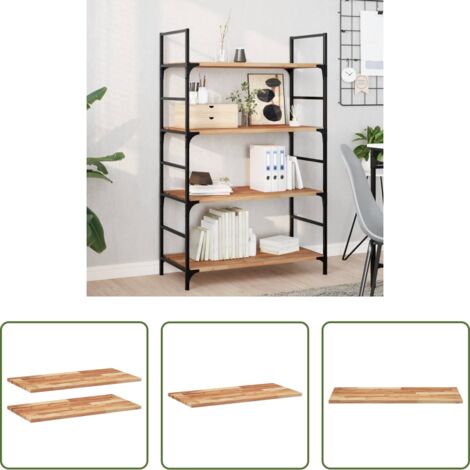 Scaffale galleggiante -  Mensole da Parete 2 pz 60x40x2 cm Legno Acacia Rifinito a Olio