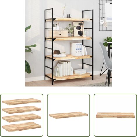 Scaffale galleggiante -  Mensole da Parete 4 pz 100x40x4 cm Legno Acacia Non Trattato